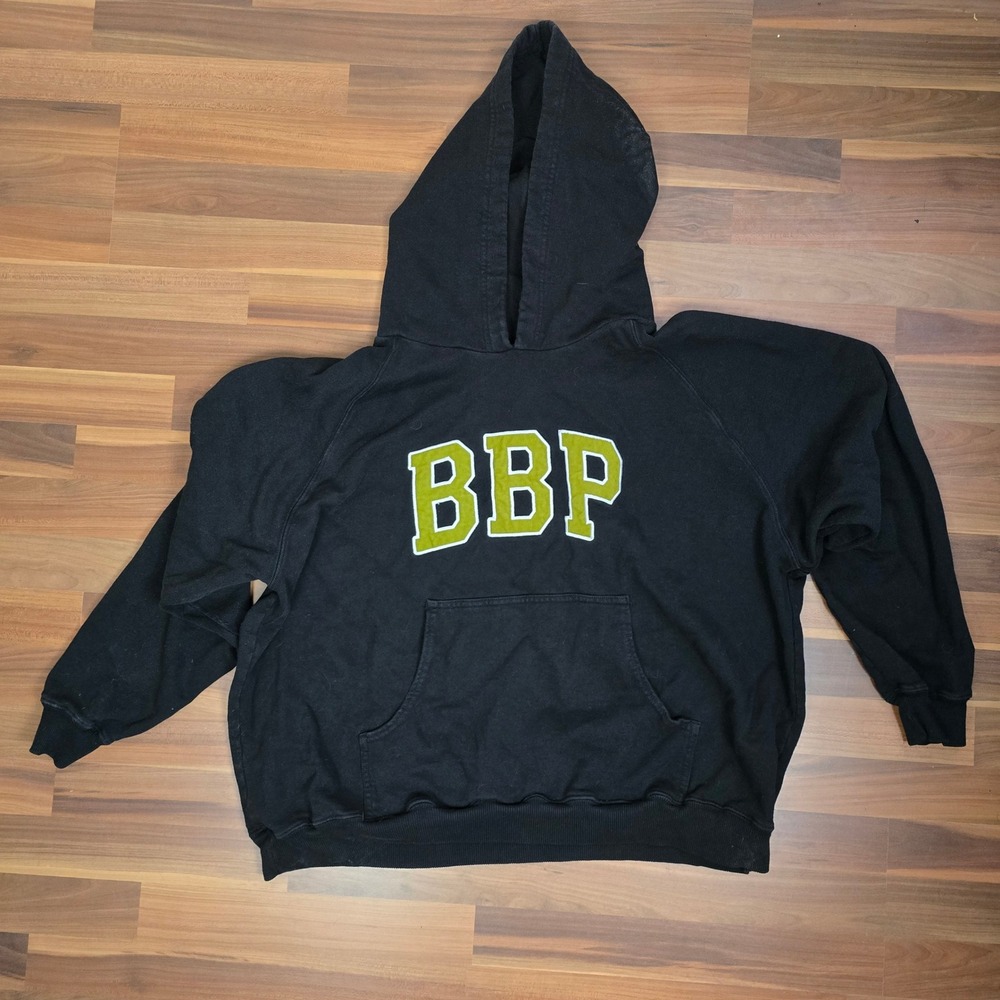Big Bud Press Sweats BBP Hoodie Black Pullover Sweatshirt Size L